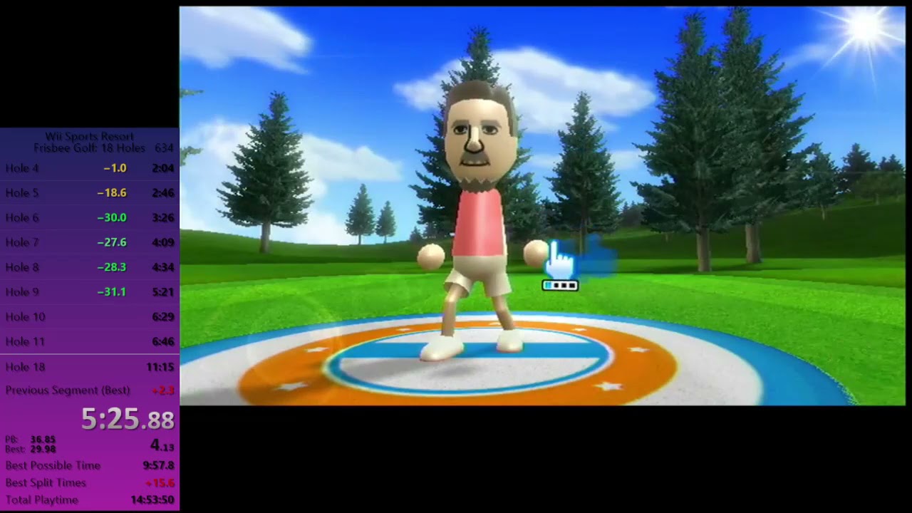 Wii Sports Resort Frisbee Golf 18 Holes in 