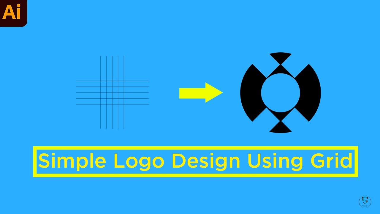 Simple Logo Design Using Grid - Step by Step in Adobe Illustrator |  S Graphic Design