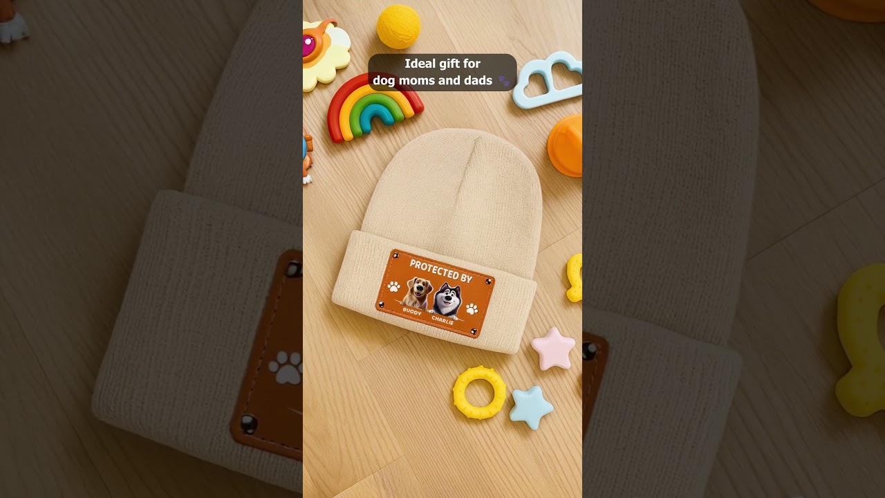 Custom Beanie Hat - Gift For New Parent, Dog Dad And Mom - Nap Safe, Dogs On Watch - CBH-HA0506 V1.1