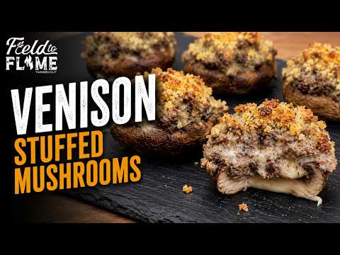 These Garlic Parmesan Venison Stuffed Mushrooms Won't Last Long | Field to Flame