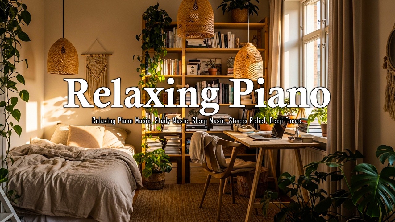 Calming Piano Instrumental 🌿 Bedroom Ambience | Relax, Focus, Sleep