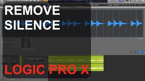 Remove Silence : LOGIC PRO X : SINGLE FUNCTIONS