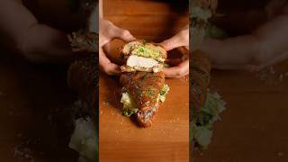 Celebrity Crispy Chicken Caesar CROSSAINT Sandwich  #cooking #sandwiched Wealth
