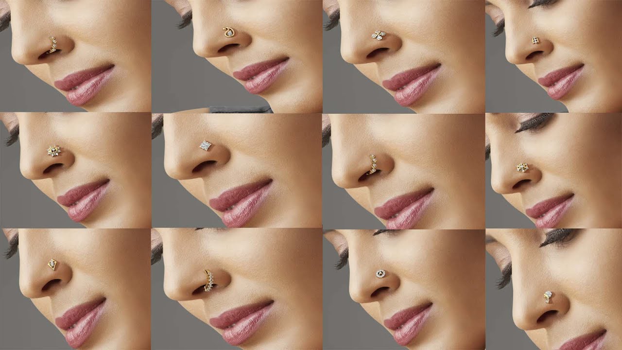Latest Gold Nose Pin Designs 2023 l Light Weight Gold Nose pin Designs For Girls With Weight & Price