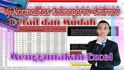 Uji Normalitas Kolmogorov Smirnov | Uji Distribusi Normal Kolmogorov Smirnov Menggunakan Excel