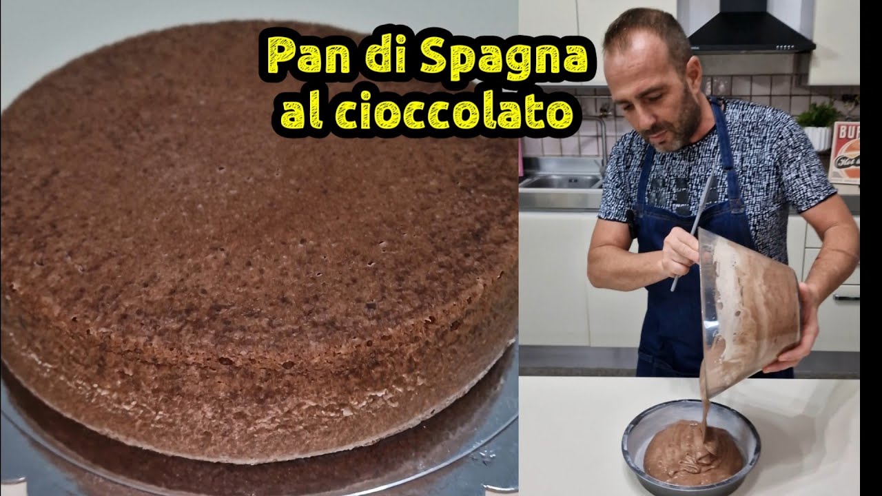 Pan di Spagna al cioccolato fatto in casa perfetto senza lievito.Ricetta fenomenale