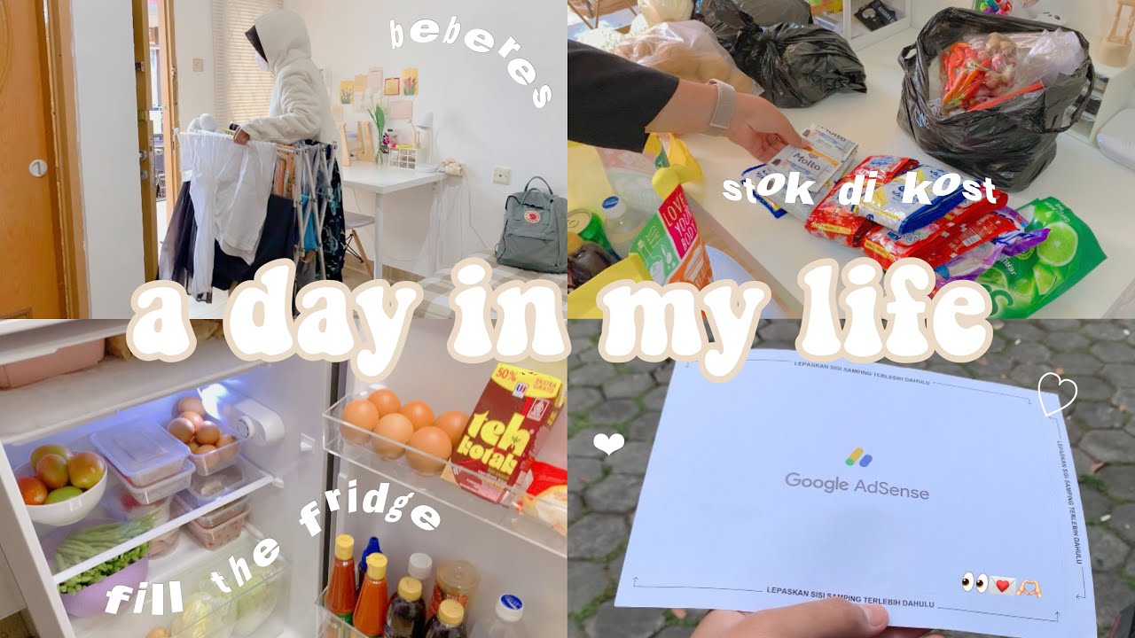 A Day In My Life Anak Kost : Masak Beef Teriyaki, Stock Kebutuhan Kost, Food Prep, Ngisi Kulkas🧺୭✩°｡