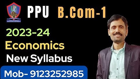 PPÚ BCom part 1 complete syllabus of subsidiary taper 1 principles of economics