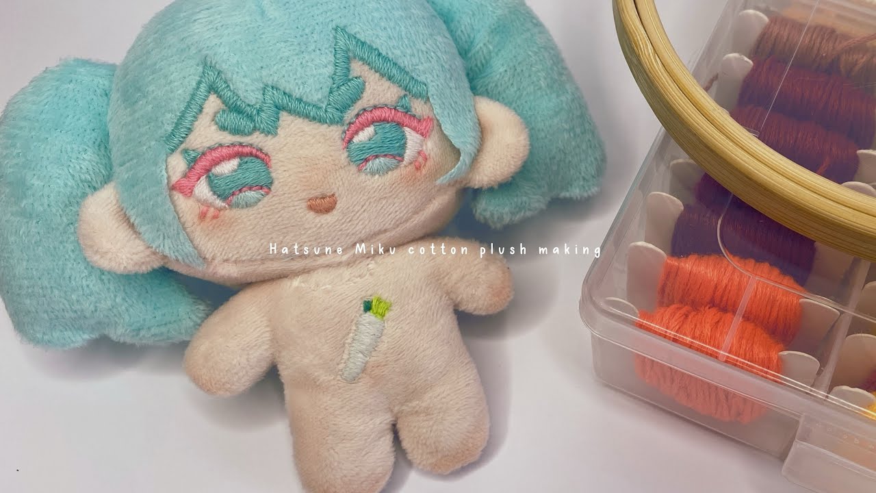 Hatsune Miku plush doll crafting | 10cm nuigurumi creation process