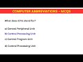 Top 30 Computer Abbreviations MCQs | Learn & Test Your Computer Knowledge 💻