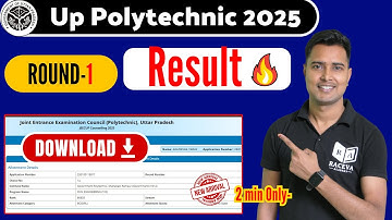 jeecup 1st round result 2025 out - download now  || up polytechnic counselling result download
