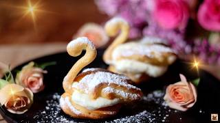 Elegant Swan Cream Puffs – Lychee Lime Choux Pastry Dessert
