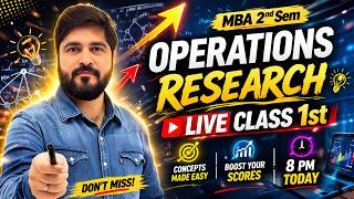Assignment Model Made Easy 🔥 | Operations Research 1st LIVE Class | Zero to Pro