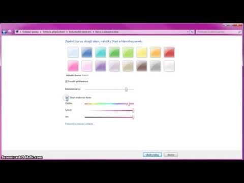 Video: Jak Změnit Barevné Schéma V Systému Windows 7