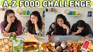 A-Z FOOD CHALLENGE GAME | NAMING A to Z FOOD CHALLENGE ft. Thakur Sisters | QuiCreations screenshot 5
