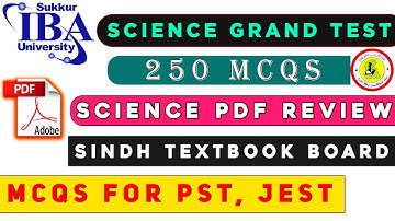 STB Science PDF Review | Science 250 MCQs | MCQs for PST, JEST | PDF Link in the Description |
