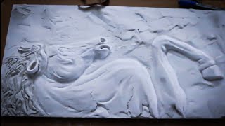 🤩This is a great Drywall art decoration..! Metallic horse 2019