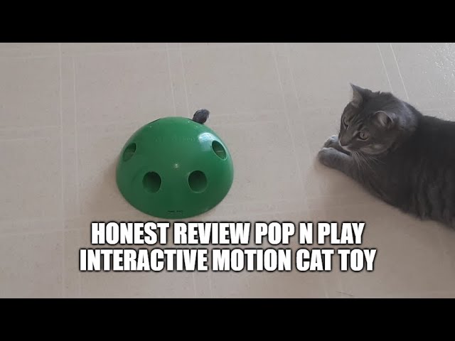 Interactive Motion Pet Toy Fun Toy for Kitten 360° Rotate Electronic Smart Random Moving Feather & Mouse Teaser Generp Pop N Play Cat Toy Mouse Squeak Sound Optional & Auto Shut Off