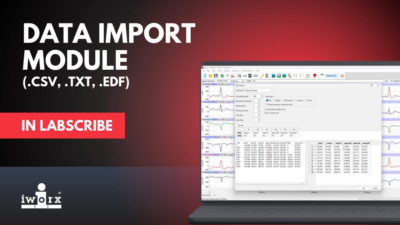 Data Import Module in LabScribe