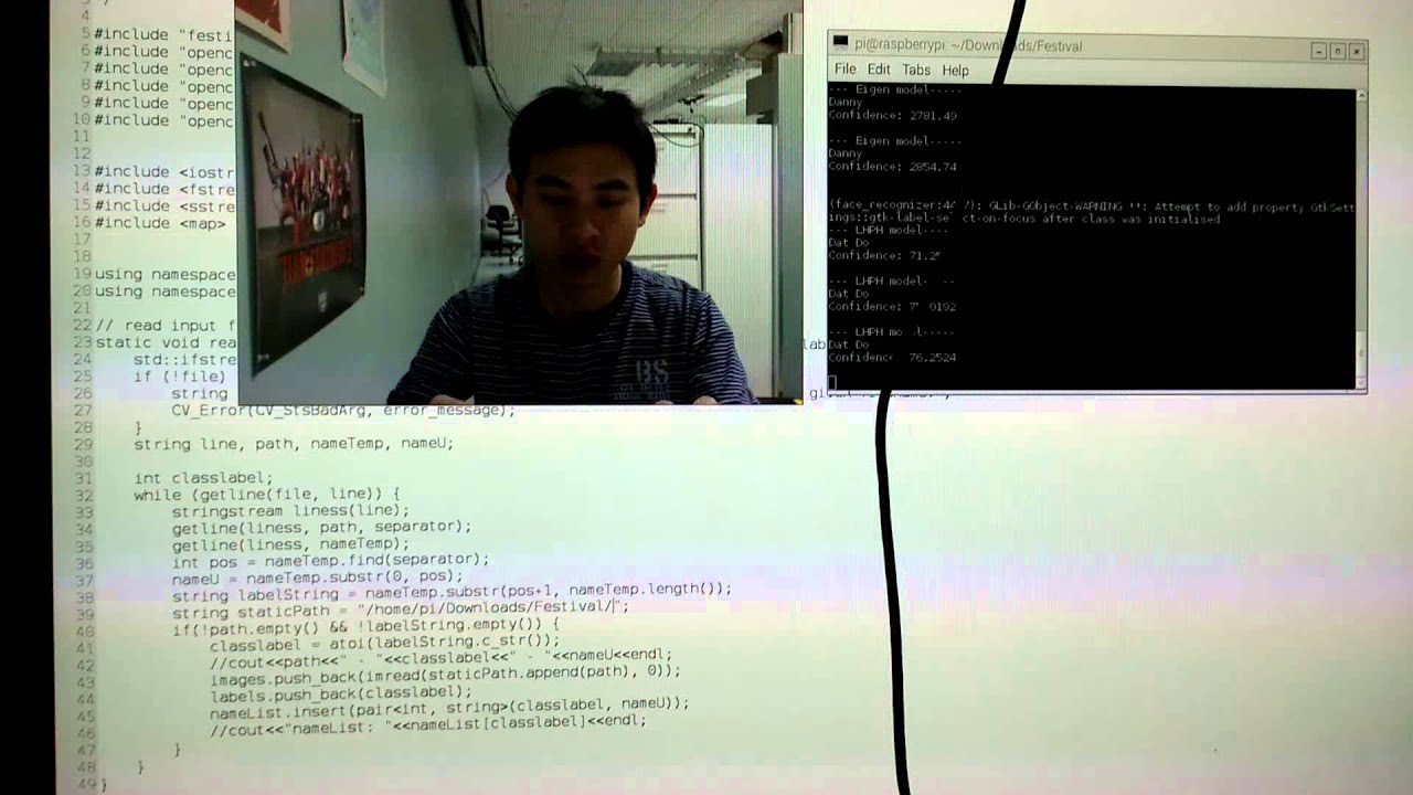 Face Recognition runs on PI YouTube