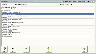 ACTROS FRONT MODULE FM PARAMETERS