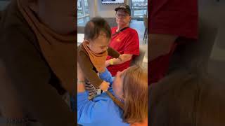 How sweet grandpa watching us!!bonding with grandpa and Momita ? / # short video