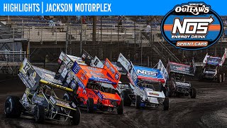 World of Outlaws NOS Energy Drink Sprint Cars | Jackson Motorplex | August 16, 2025 | HIGHLIGHTS