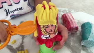 Ada Ile Oyun Hamurundan Saç Modelleri Yapıyoruz. Ada Melis Ela Oyun Hamuru.