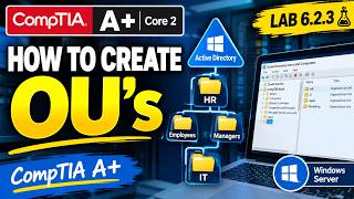 How to Creat OU's| Lab 6.2.3| CompTIA| A+ Core 2