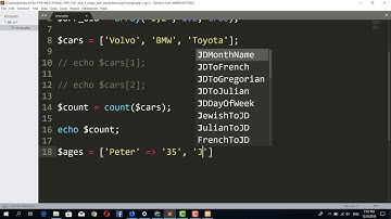PHP Arrays, User Input, 5.12.2018