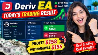 A quick look inside the DERIV EA — from the setup and Toolbox to today’s actual trading activity