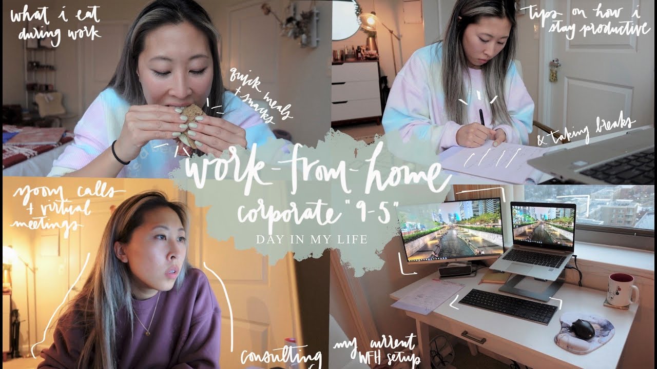 work from home day in my life // 9-5 corporate consulting, how i stay