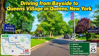 Driving from Bayside to Queens Village in Queens, New York in 2026