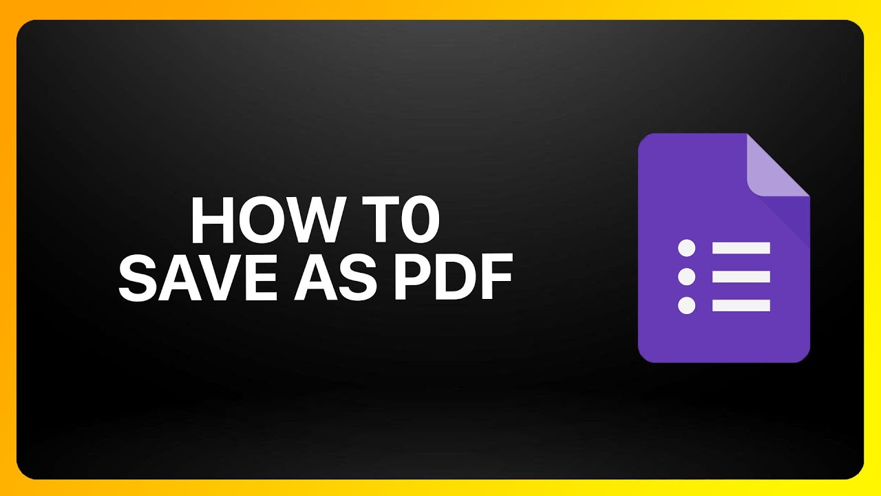 How To Save Google Forms As Pdf Tutorial - YouTube