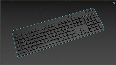 How to make a keyboard in 3ds max