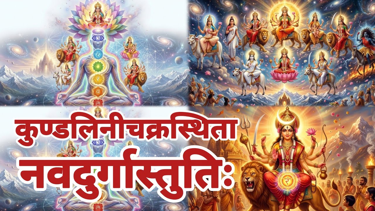 नवदुर्गास्तुतिः कुण्डलिनीचक्रस्थिता | Navadurga Stuti & Kundalini Chakra Power