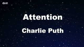 Attention - Charlie Puth Karaoke 【No Guide Melody】 Instrumental Resimi