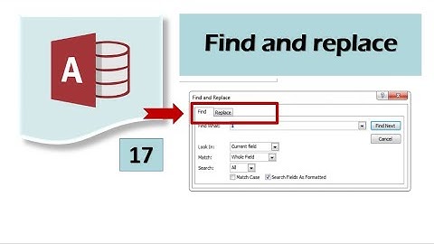 فائدة  Find and replace   داخل ميكروسوفت اكسس
