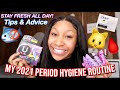 HOW TO STAY FRESH DOWN THERE ON YOUR PERIOD 🐱🧼🩸 | My Period Hygiene Routine + SMELL GOOD DOWN THERE!