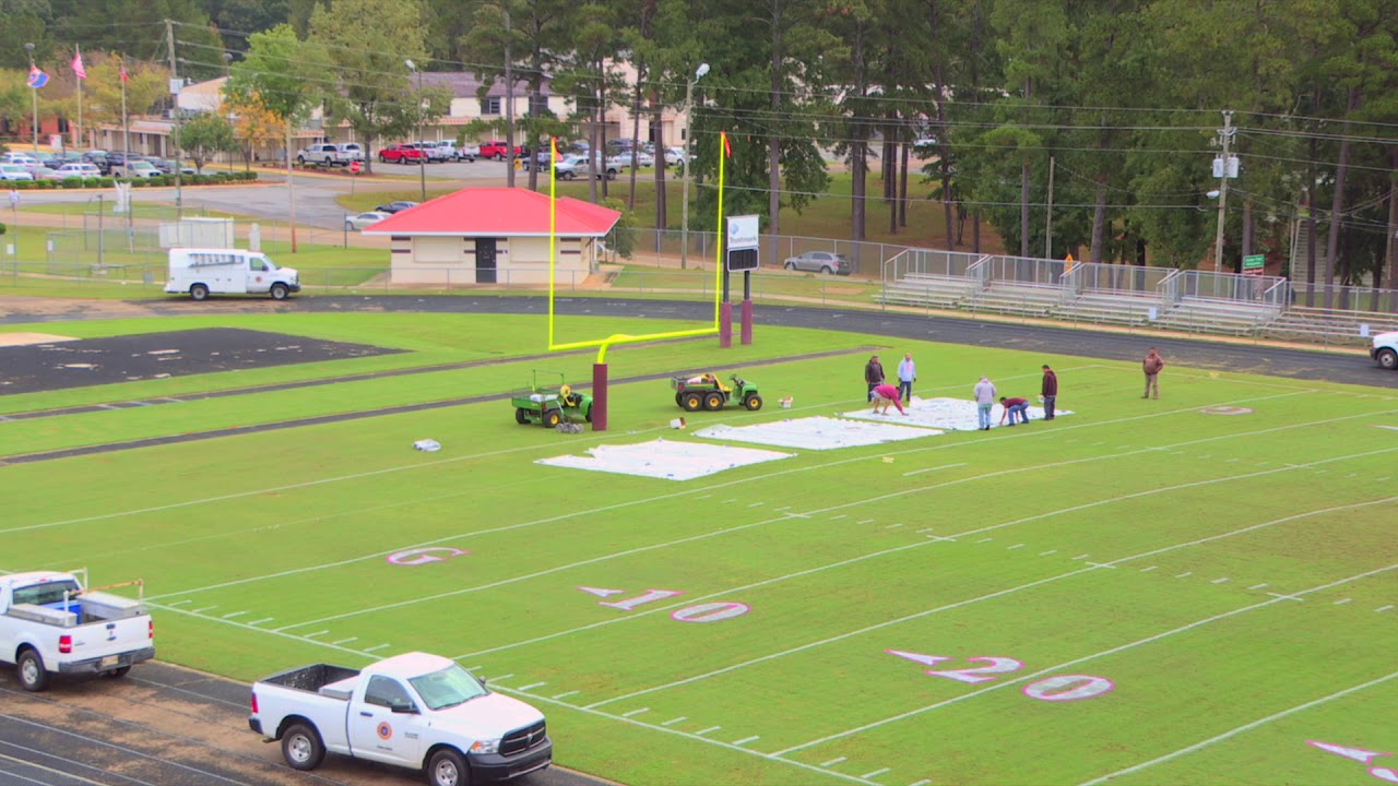 Football Field Decoration (Time Lapse) YouTube