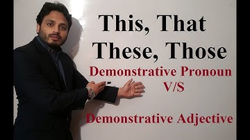 This, That, These and Those | Demonstrative Pronoun v/s Demonstrative Adjective | By Ali Raza Kazmi