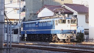 【EF65】高崎線貨物列車 宮原㉗  着(待避)-発
