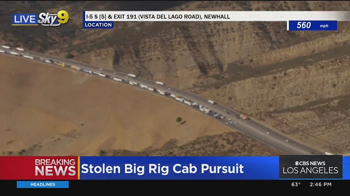 Slow pursuit causing massive delay for drivers on southbound 5 Freeway in Newhall