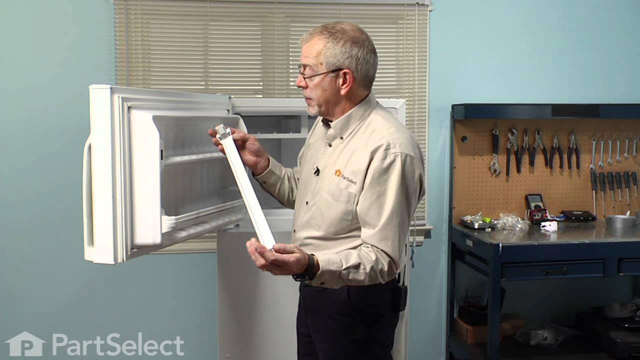 Refrigerator Repair Replacing The Door Shelf Retainer Bar End Cap GE Refrigerator Repair Replacing The Door Shelf Retainer Bar End Cap GE