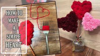 Create Love bouquet in just 5minutes❤️SUPER EASY PomPom Heart❤️VALENTINEs Day Craft Gift with wool