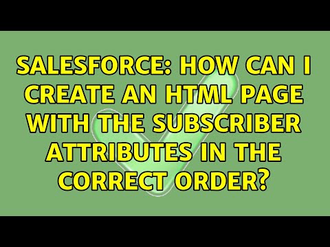 Salesforce: How Can