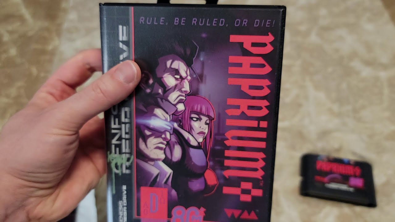 Up Close of Paprium Physical Copy for Sega Genesis MegaDrive