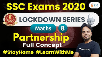 10:00 PM - SSC Exams 2020 | Maths by Suresh Sir | Partnership
