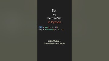 Python Pro Tip: Set vs FrozenSet | Python Interview Question | #python #pythonforbeginners