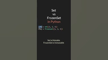 Python Pro Tip: Set vs FrozenSet | Python Interview Question | #python #pythonforbeginners